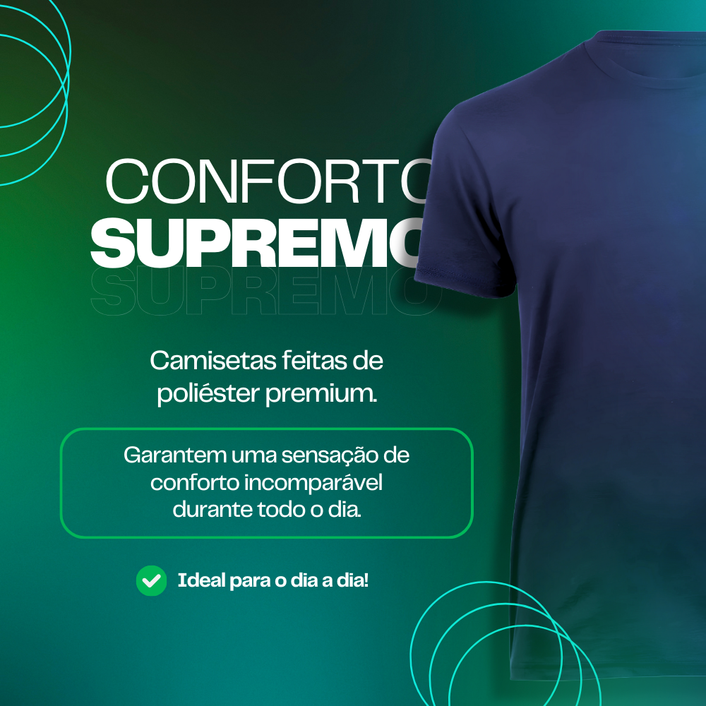 Kit 4 Camisetas Masculinas Dry Fit Poliéster Premium